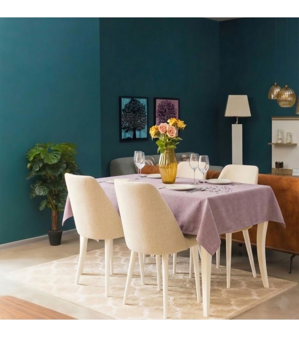 nappe grande taille, nappe déperlante 264cm, nappe mélange lin, linge de table provençal, waterproof.