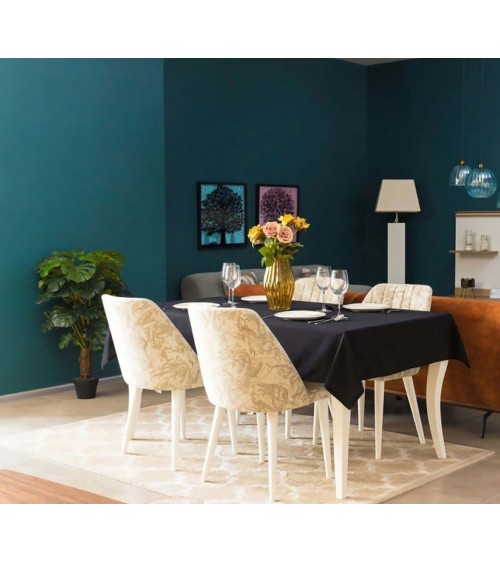 nappe grande taille, nappe déperlante 264cm, nappe mélange lin, linge de table provençal, waterproof.