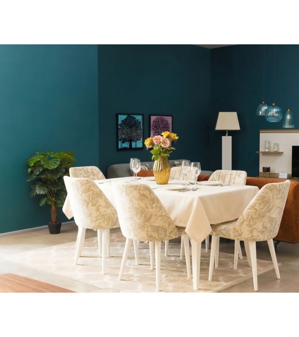 nappe grande taille, nappe déperlante 264cm, nappe mélange lin, linge de table provençal, waterproof.