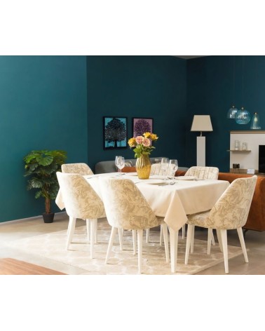 nappe grande taille, nappe déperlante 264cm, nappe mélange lin, linge de table provençal, waterproof.