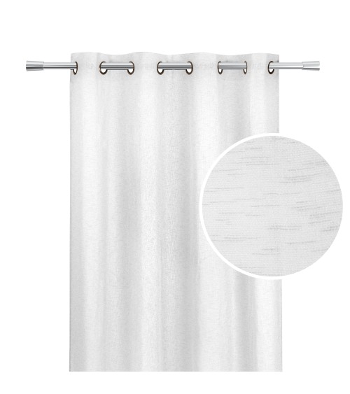 140x240, rideau voilage, voilage léger, brise-vue textile, aspect lin, effet naturel, Voilage tamisant, Finition oeillets