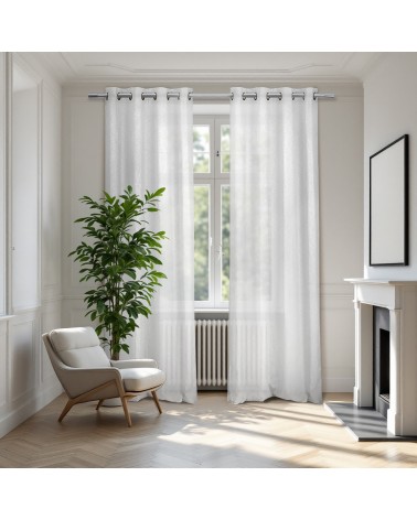 140x240, rideau voilage, voilage léger, brise-vue textile, aspect lin, effet naturel, Voilage tamisant, Finition oeillets