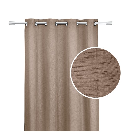 140x240, rideau voilage, voilage léger, brise-vue textile, aspect lin, effet naturel, Voilage tamisant, Finition oeillets