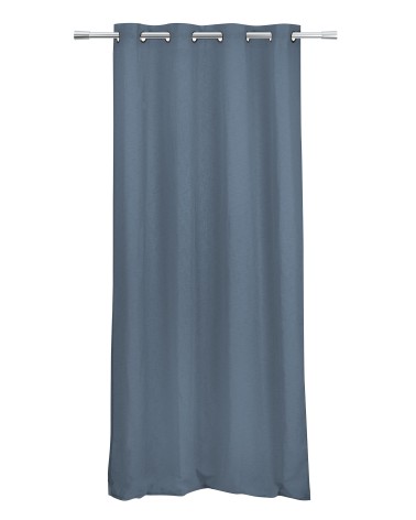 Rideau voilage 140x240 cm Marine aspect lin filtrant 100% polyester à oeillets
