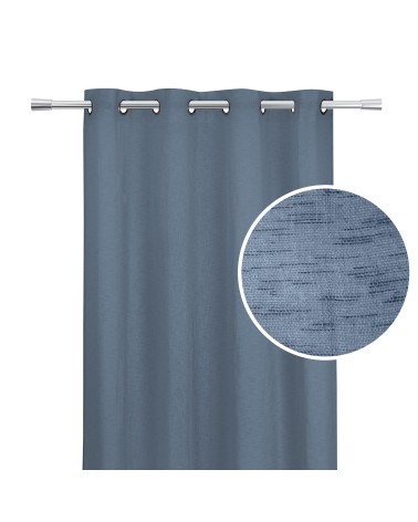 Détail textile voilage aspect lin filtrant - Tissage fluide et résistant 100% polyester