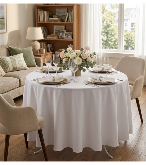 Nappe Ronde 180 cm ALPILLES - Polyester Qualité Supérieure | Secodir