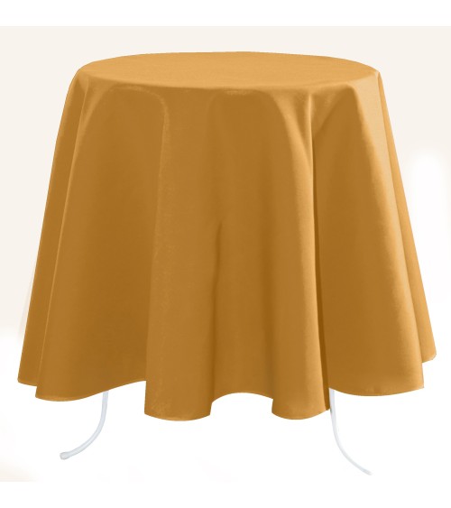 Nappe ronde Alpilles diamètre 180 cm coloris uni 100% polyester finition ourlet, ronde 4-6 couverts