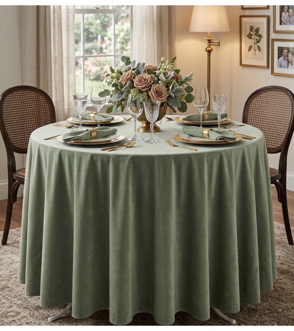 Nappe Ronde 180 cm ALPILLES - Polyester Qualité Supérieure | Secodir