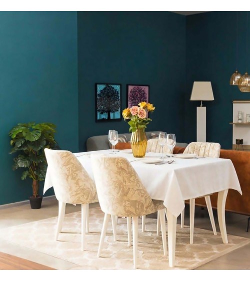 nappe grande taille, nappe déperlante 264cm, nappe mélange lin, linge de table provençal, waterproof.