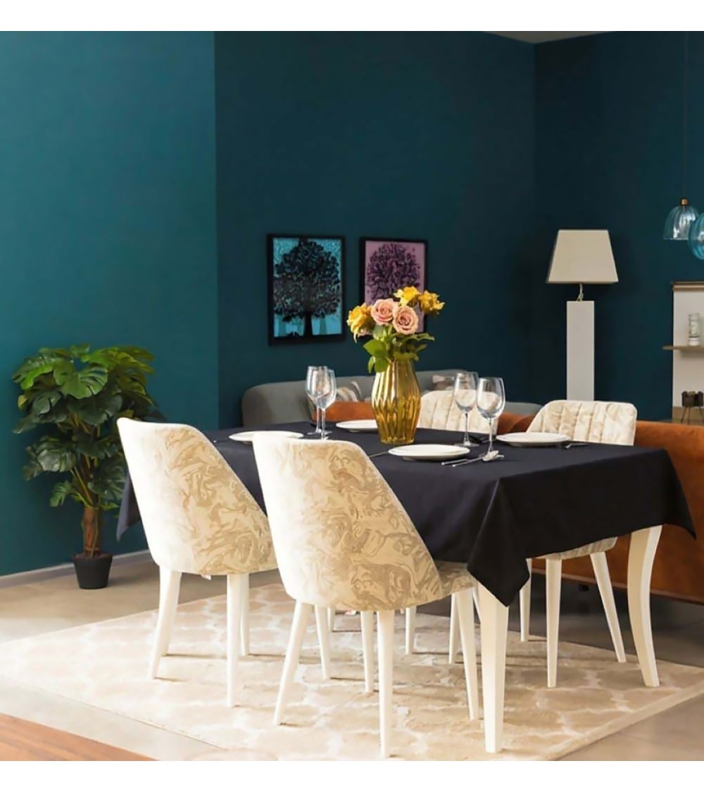 nappe grande taille, nappe déperlante 264cm, nappe mélange lin, linge de table provençal, waterproof.