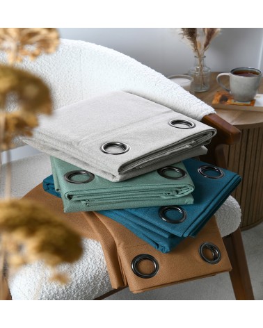 rideau occultant œillets, rideau 140x260 polyester, rideau obscurité totale, rideau thermique Seattle