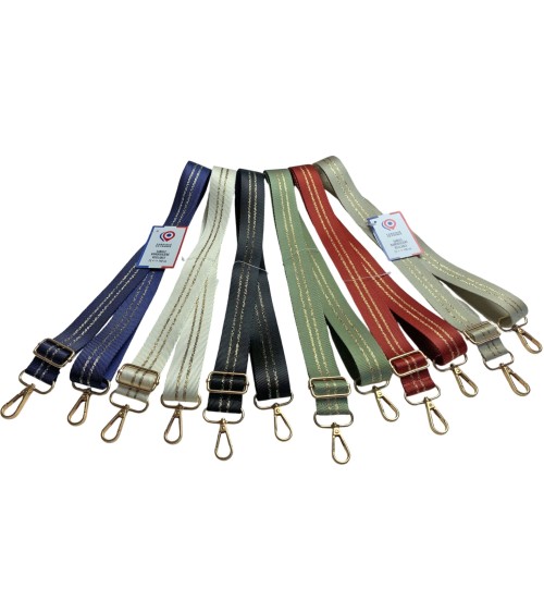 Sangle Bandoulière Lurex Or 30mm - Fabriqué en France
