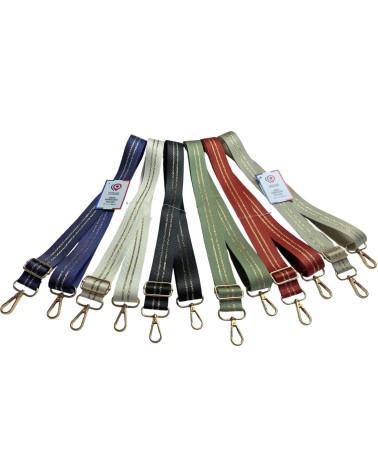 Sangle bandoulière, Bandoulière pour sac, Sangle de sac, Sangle amovible sac, Anse de sac bandoulière, Bandoulière mousqueton or