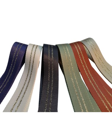 Sangle Bandoulière Lurex Or 30mm - Fabriqué en France