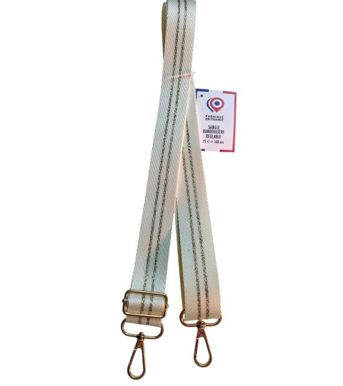 Sangle Bandoulière Lurex Or 30mm - Fabriqué en France