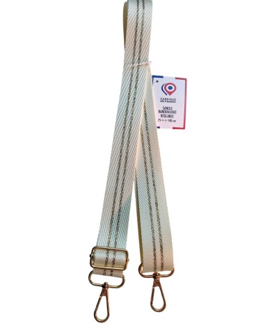 Sangle Bandoulière Lurex Or 30mm - Fabriqué en France
