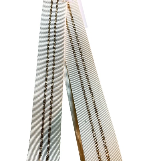 Sangle Bandoulière Lurex Or 30mm - Fabriqué en France
