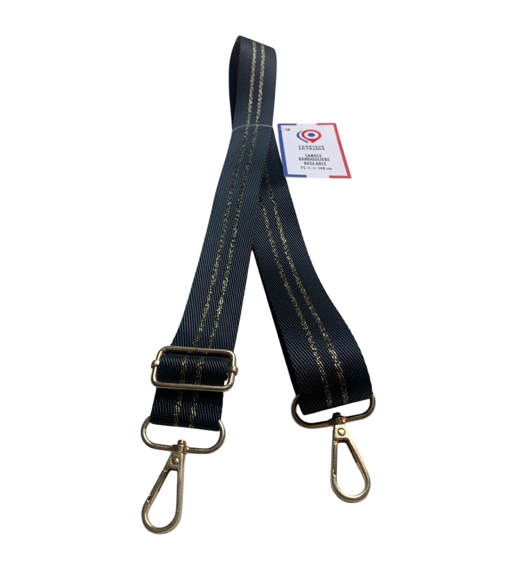 Sangle Bandoulière Lurex Or 30mm - Fabriqué en France