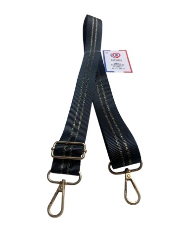 Sangle Bandoulière Lurex Or 30mm - Fabriqué en France