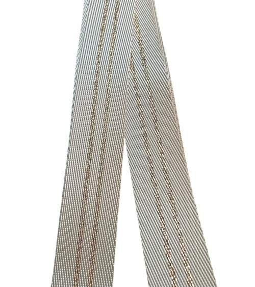 Sangle Bandoulière Lurex Or 30mm - Fabriqué en France