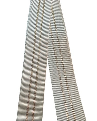 Sangle Bandoulière Lurex Or 30mm - Fabriqué en France