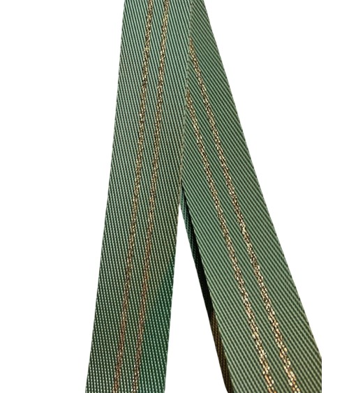 Sangle Bandoulière Lurex Or 30mm - Fabriqué en France