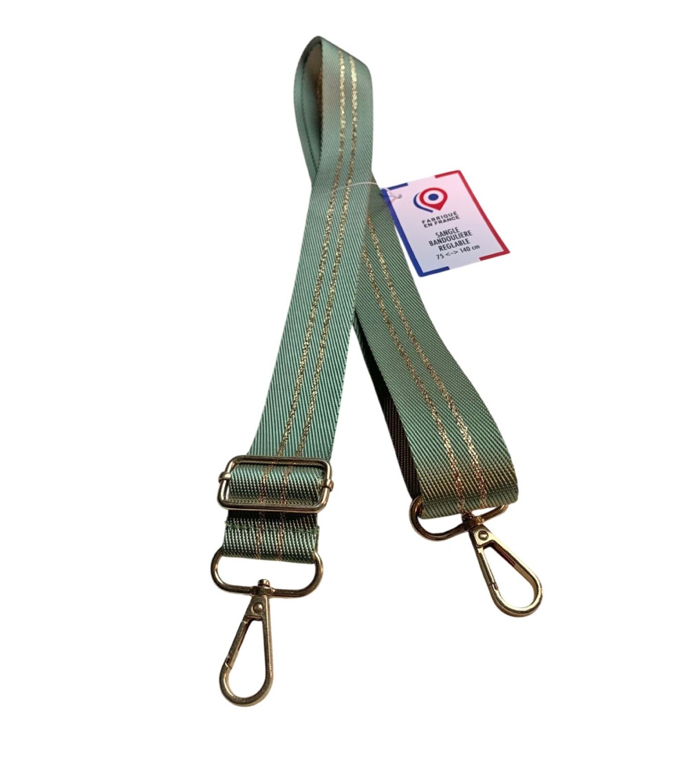 Sangle Bandoulière Lurex Or 30mm - Fabriqué en France