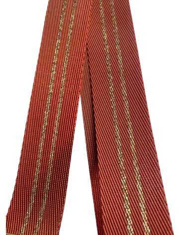 Sangle Bandoulière Lurex Or 30mm - Fabriqué en France