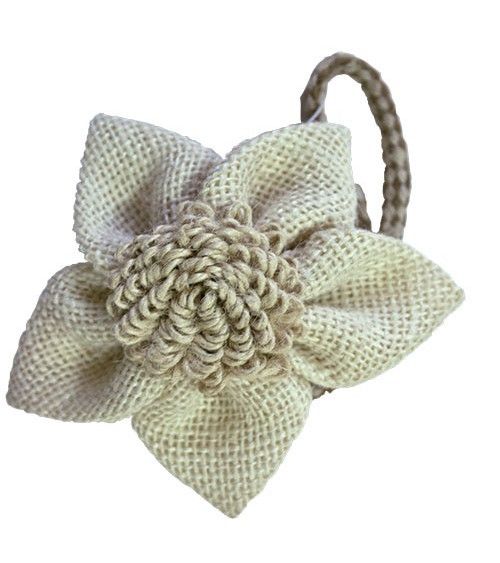 Embrasse Magnétique Corolle - Jute Naturelle Ø70 mm - Cordon Textile