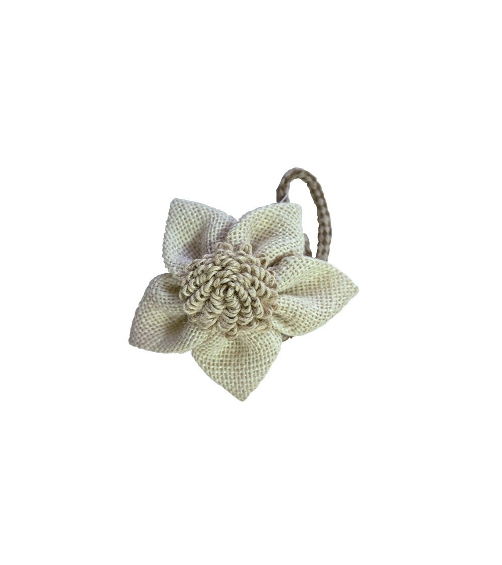 Embrasse Magnétique Corolle - Jute Naturelle Ø70 mm - Cordon Textile