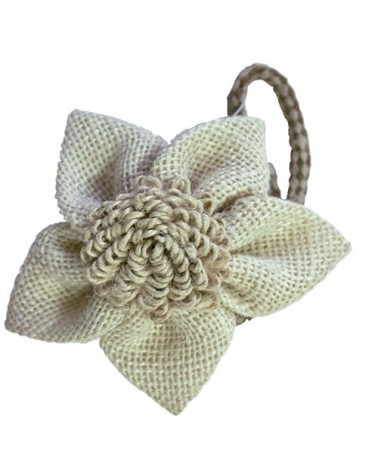 Embrasse Magnétique Corolle - Jute Naturelle Ø70 mm - Cordon Textile