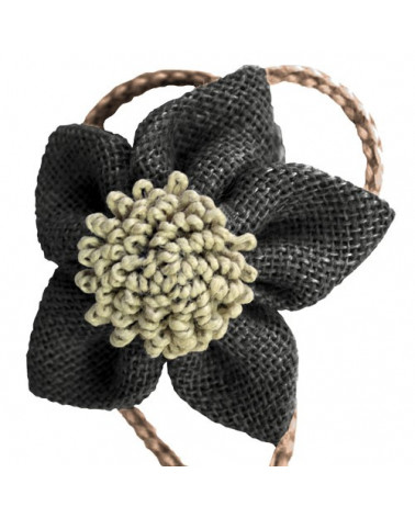 Embrasse Magnétique Corolle - Jute Naturelle Ø70 mm - Cordon Textile