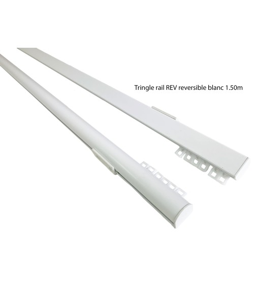 Tringle rail réversible pour rideau en aluminium