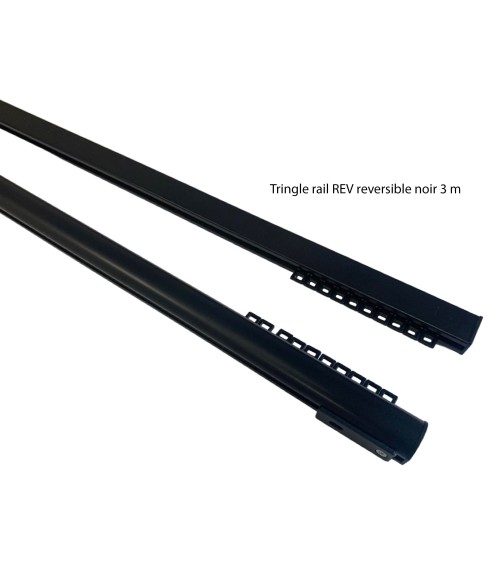 Tringle rail réversible pour rideau en aluminium