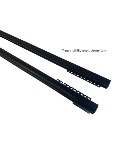 Tringle rail réversible pour rideau en aluminium