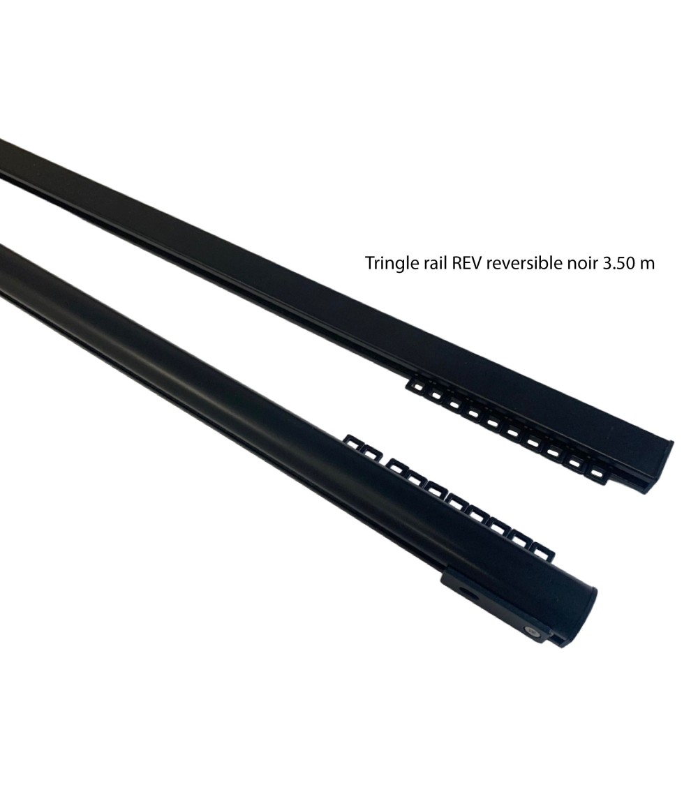Tringle rail réversible pour rideau en aluminium