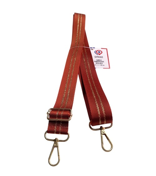 Sangle Bandoulière Lurex Or 30mm - Fabriqué en France