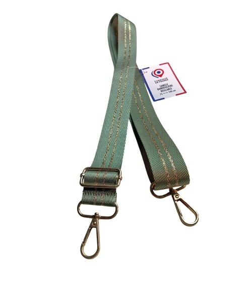 Sangle Bandoulière Lurex Or 30mm - Fabriqué en France