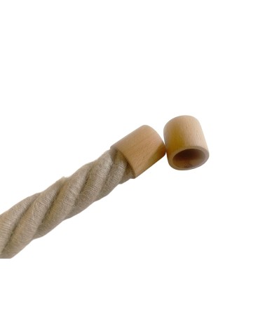 embout bois corde, embout cordon potelet, embout corde 30 mm, embout bois potelet,
