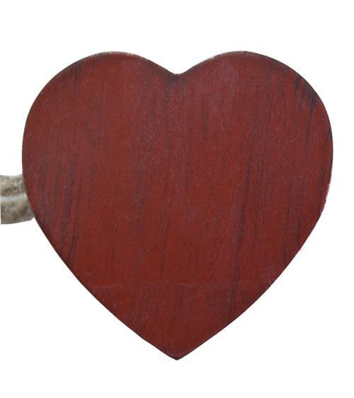 Embrasse, bois, cœur, tendance, design, décoration, rideaux, aimantée, pas cher