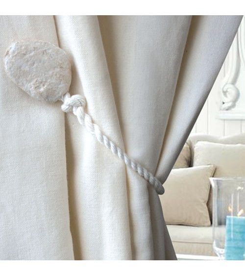 embrasse rideaux, galet, design, décoration, pas cher, facile à poser, sans perçage