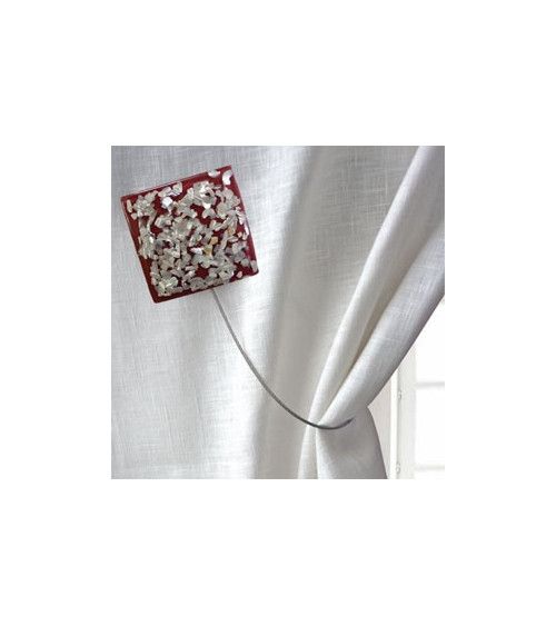 sans perçage, nacre, embrasse, rideaux, aimantée, naturelle, décoration, design, nouveauté, crème