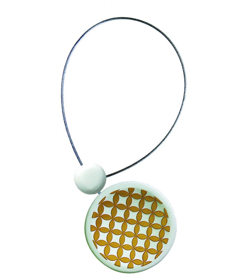 Embrasse aimantée design, originale et pas cher, moutarde