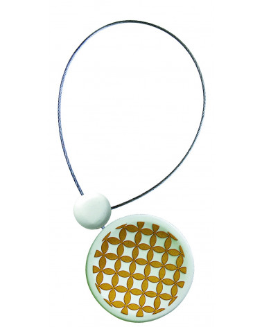 Embrasse aimantée design, originale et pas cher, moutarde