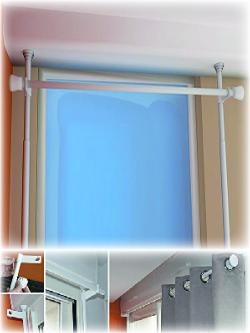 2 Tringles à Rideaux Transparentes Sans Perçage – 30cm – Pour Stores Ou Rideaux – Installation Facile, Support Lourd